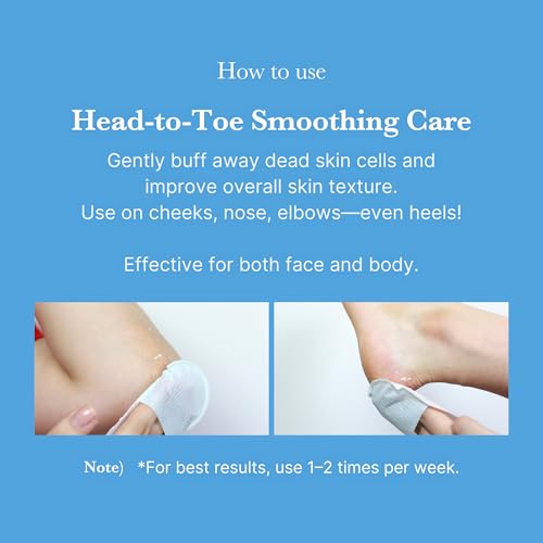 medicube Zero Pore Peel Pads (8ea) | Smoothing Mitt for Face & Body | Rice Extract, Natural AHA & Panthenol | Double-Sided Organic Cotton & Microfiber Pads | Polish for Smooth, Clear Skin