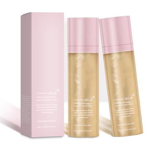 SPF Setting Spray for Face & Body - Sheer Sunscreen Mist SPF 50, Makeup-Friendly Setting Mist with Hydrating Glow, Reef-Safe & Non-Greasy for Beach, Wedding, Daily Wear (2)