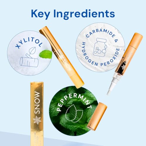 Snow Extra-Strength Teeth Whitening Serum - Oral Care Teeth Whitener Pen - Whitening Pen for Stain Removal & Whiter Teeth - Tooth Whitener with Potassium Nitrate and Hydroxyapatite - 2 Pack