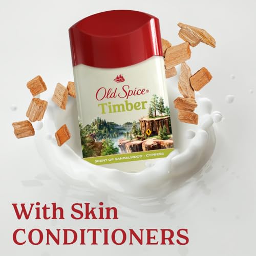Old Spice Dry Feel Antiperspirant Deodorant for Men, 24/7 Freshness, 24/7 Sweat & Odor Protection, Gentle on Skin with Skin Conditioners, Timber with Sandalwood + Cypress Scent, 2.6 oz