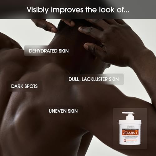 Advanced Clinicals Vitamin C Cream Visibly Brightening Body Lotion | Vitamin C Moisturizer Skin Care Body Cream For Women & Men Helps Visibly Improve Look Of Dark Spots & Uneven Skin Tone, 16 Ounce