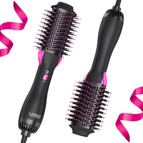 Hair Dryer Brush Blow Out Brush - Hot Air Styler and Volumizer for Smooth, Frizz-Free Results - 60mm Oval Barrel HairDryer for Salon Blowout & Dry Quickly - One-Step Drying Volumizing Straightening