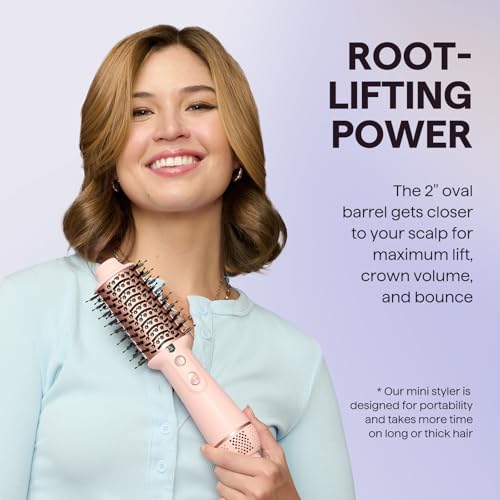 Wavytalk Dual Voltage Hair Dryer Brush for Europe and International Travel, 110V-240V Mini Jet Brush, Ionic Hair Dryer Brush Reduces Damage, Anti-Frizz Straight Hair, Curls and Blowouts, Volumizing