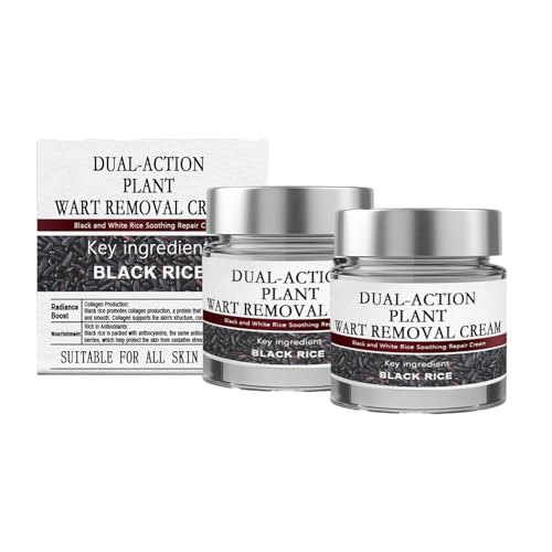 KeraErase Dual-Action Renewal Cream, Black and White Rice Soothing Repair cream, Natural Body Serum Suitable for All Skin Types. 2pcs