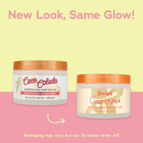 Tree Hut Coco Colada Whipped Shea Body Butter, 8.4oz, with Natural Shea Butter for Nourishing Essential Body Care