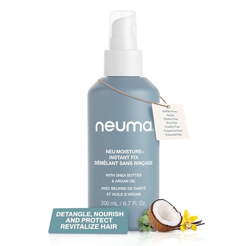 Neuma Neu Moisture Instant Fix Leave In Hair Treatment Spray 6.7Fl. Oz. Detangles, Nourishes, Protects, Kalette, Coconut, and Vanilla Scent