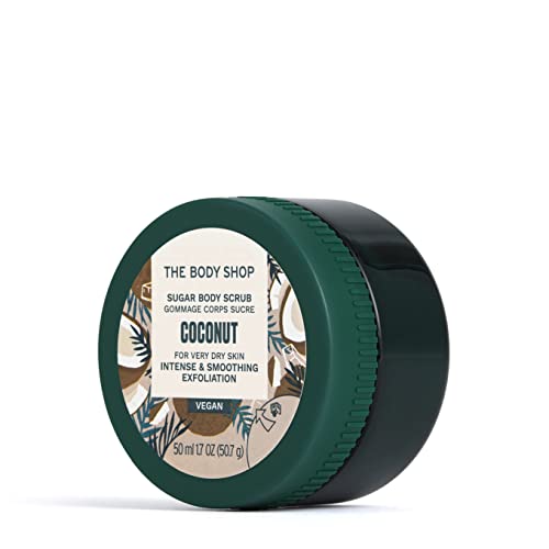 The Body Shop Coconut Exfoliating Sugar Body Scrub - Intense and Smooting Exfolation for Very Dry Skin - Vegan - 1.7 oz