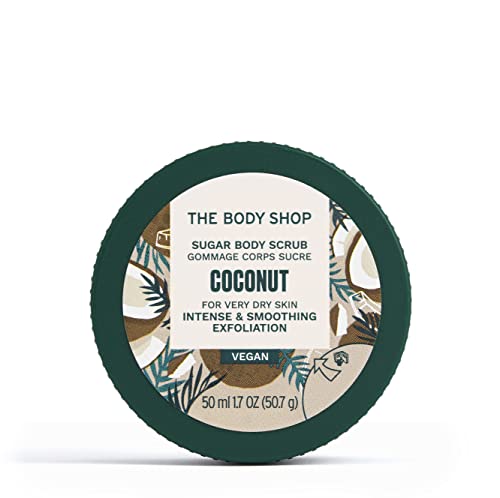 The Body Shop Coconut Exfoliating Sugar Body Scrub - Intense and Smooting Exfolation for Very Dry Skin - Vegan - 1.7 oz