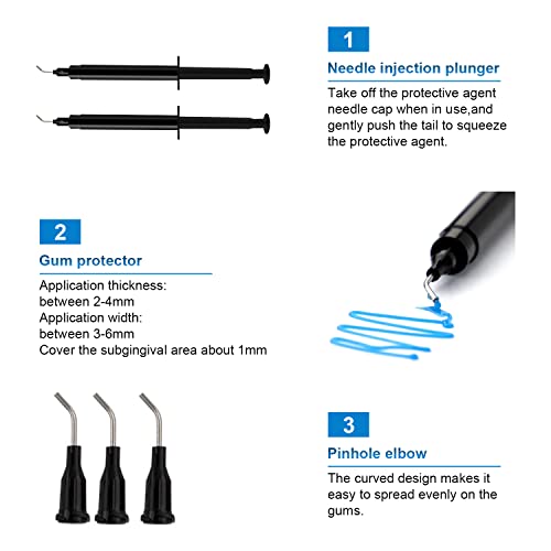 EZGO 10 Pieces 3ml Dental Gingival Barrier Protection Gel, Professional Gum Protector Gel for Teeth Whitening