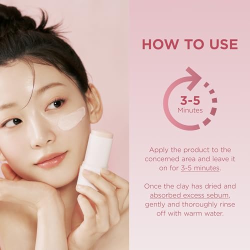 SKIN1004 Poremizing Quick Clay Stick Mask 0.95oz, 27g, Korean Face Treatment for Pore Minimizing, Pink Clay Mask with Himalayan Pink Salt & Madagascar Centella for Skin Softness, Korean Skin Care