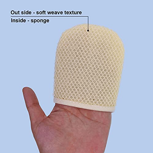 PPHAO Facial Cleansing Sponge - Exfoliating Facial Cleansing Cloths Gloves Mitts - Softweave Exfoliating Washcloths - 6 Pack