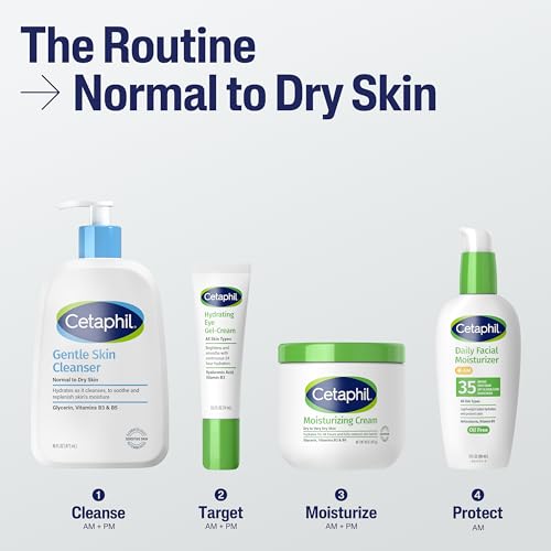 Cetaphil Face Wash, Hydrating Gentle Skin Cleanser for Dry to Normal Sensitive Skin, 20 oz, Fragrance Free, Soap Free and Non-Foaming