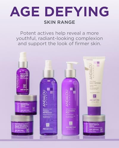 Andalou Naturals Age Defying Ultra Sheer Daily Defense Mineral Sunscreen SPF 30 | Face Lotion with Zinc Oxide | Lightweight Anti-Aging Sun Protection | 2.7 fl oz