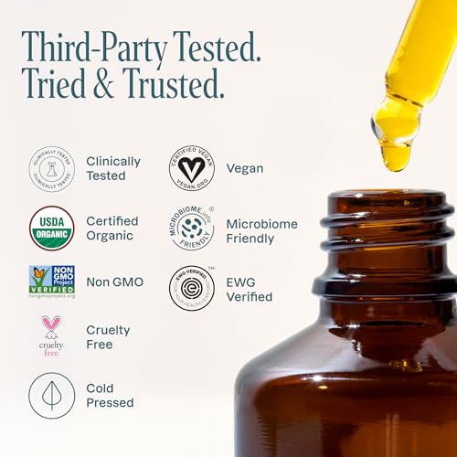 Cliganic Organic Jojoba Oil, 100% Pure (4oz) | Moisturizing for Face, Hair, Skin & Nails | Natural Cold Pressed Hexane Free | Base Carrier Oil