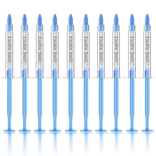 LUCKIN SMILE 10-Pack 35% Teeth Whitening Gel Refills, 35% Carbamide Peroxide Gel, 60 Whitening Treatments, No Sensitivity Teeth Whiteners, 3ml Whitening Gel for Teeth Whitening Kits