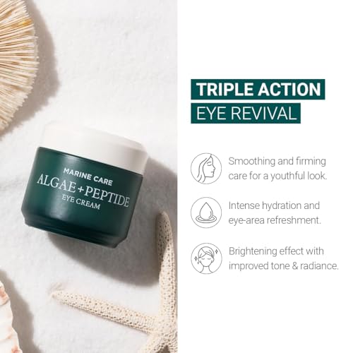 HEIMISH Marine Care Eye Cream 1.01fl.oz/30ml, Anti Aging Under Eye Cream, Rich Hydrating Formula with Peptides, Niacinamine for Dark Circles, Puffiness & Wrinkles, Korean Skincare