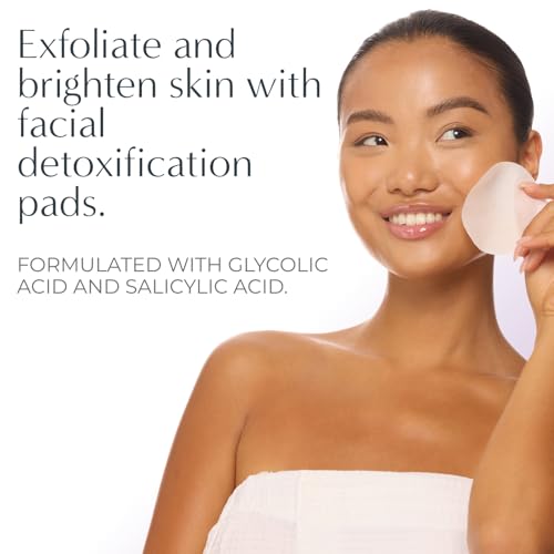 NassifMD Exfoliating Detox Pads | Surgeon-Created AHA/BHA Facial Pads for Deep Cleansing, Smoother Texture & Glowing Skin | Reduces Pores, Firms, Brightens