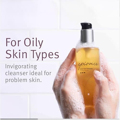Epionce Lytic Gel Cleanser – Gentle Foaming Face Wash & Makeup Remover | For Oily, Combination & Problem Skin | Acne & Oil-Control Cleanser with Willow Bark | Dermatologist Skincare