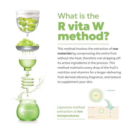 FRUDIA Green Grape Pore Control Face Cream (0.35 oz) – Oil-Control Korean Moisturizer for Face | Pore Refining Face Cream with 81% Green Grape Extract & Tannin Complex | Vegan & Cruelty Free