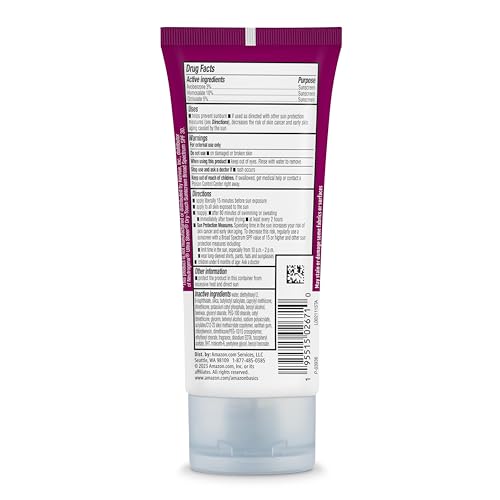 Amazon Basics Sheer Face Sunscreen SPF 30, UVA/UVB Protection, Water Resistant (80min), Formulated without Octinoxate & Oxybenzone, 3 fl oz (Pack of 1) (Previously Solimo)