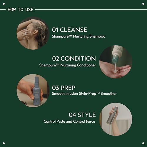 Aveda Smooth Infusion Style-Prep Smoother | Leave-In Anti-Frizz Serum | 72-Hour Frizz Defense & Frizz Control | Heat Protectant | 98% Naturally Derived*