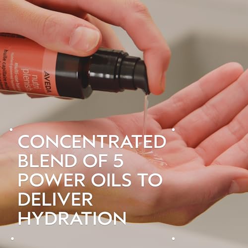 Aveda Nutriplenish Multi-Use Hair Oil | Pre-Shampoo Treatment, Styling, Overnight Oil, Leave-In Treatment | Hydrating Hair Oil | 100% Naturally Derived*, 1 Fl Oz