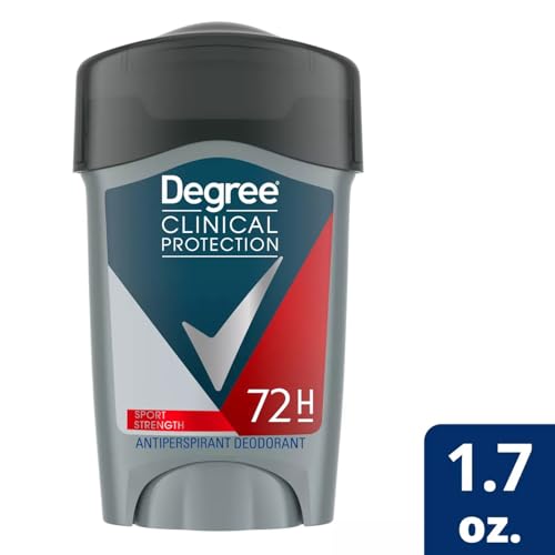 Degree Men Clinical Antiperspirant Deodorant, Sport Strength, 1.7 Ounce (Pack of 4)