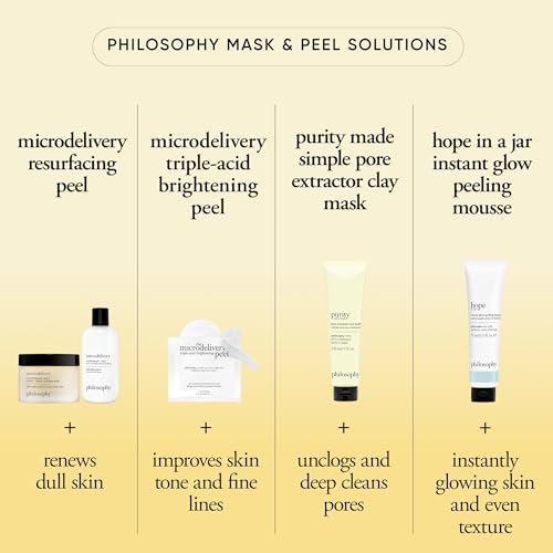 philosophy purity made simple pore extractor clay face mask - with purifying white kaolin clay, salicylic acid & natural exfoliants – removes impurities and reduces the appearance of pores