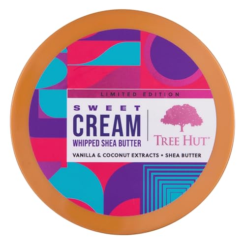 Tree Hut Sweet Cream Whipped Shea Body Butter | Long-lasting Hydration Leaves Skin Feeling Soft & Moisturized | Limited Edition Fall | Nourishing Essential Body Care | 8.4 fl oz.