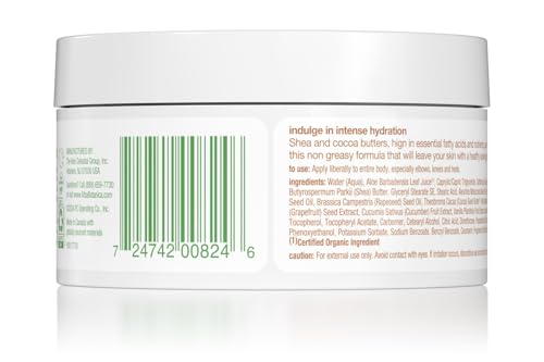 Alba Botanica Intense Hydration Whipped Body Butter, with Shea, Cocoa, and Kukui Nut Butters, 6.5 Oz (Packaging May Vary)