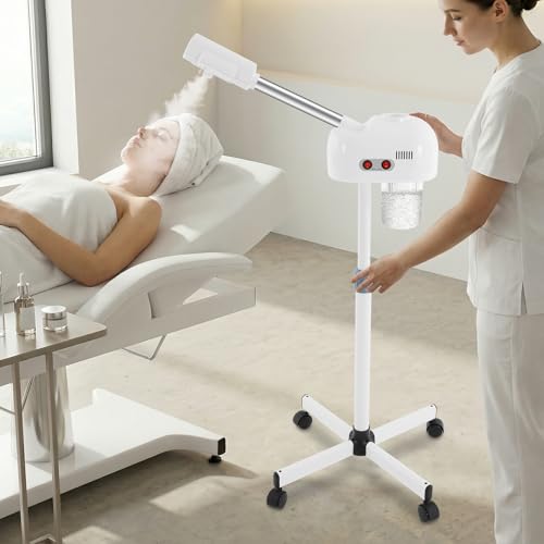 Professional Facial Steamer, Hot Mist Spray, Ozone Skin Care Machine, 360° Rotatable Nozzle, Vaporizador Facial Steamer for Home Use or Beauty Spa Deep Cleansing and Hydration, US Plug