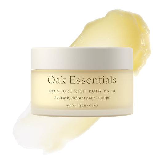Oak Essentials Moisture Rich Body Balm | Ultra-Hydrating Body Cream with Sea Buckthorn Oil, Cocoa Butter & Coconut Oil, 5.3 Oz