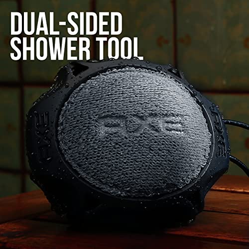 AXE Modern Shower Tool Skin Cleanser for Smoother Skin Detailer Exfoliates and Gently Cleanses One Size 3 Count, Black