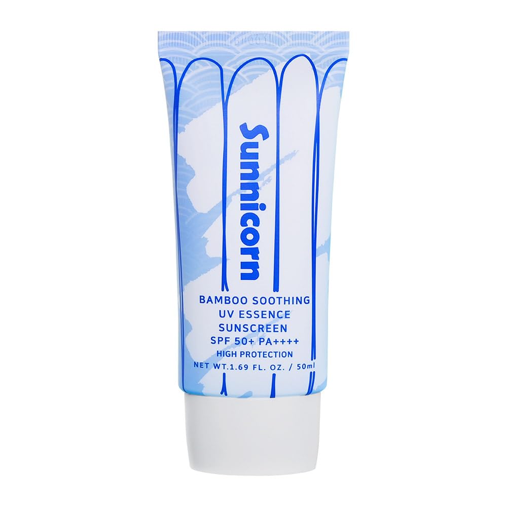 Bamboo Soothing UV Essence Sunscreen, 1.7 fl oz (50 ml), Korean Cosmetics (SPF50+ PA++++) | Moisturizing, No White Cast, Sensitive Skin, Vegan, Cruelty-Free, Ocean Friendly-Reef Safe