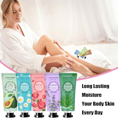 20 Pack Mini Body Lotion Gift Bulk for Dry Skin,Travel Size Small Body Cream With Shea Butter Natural Fragrance Moisturizing Body Lotion for Women Men,Valentines Day Gifts for Her Thank You Gift
