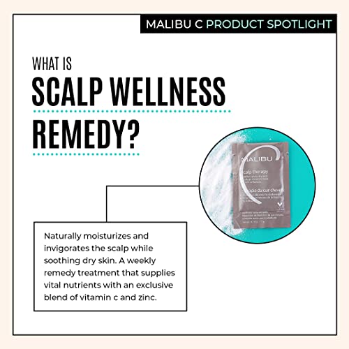 Malibu C Scalp Therapy Wellness Remedy – Dry Scalp Treatment to Soothe and Moisturize Dry Skin with Vitamin C and Zinc Gluconate – Restores Manageability