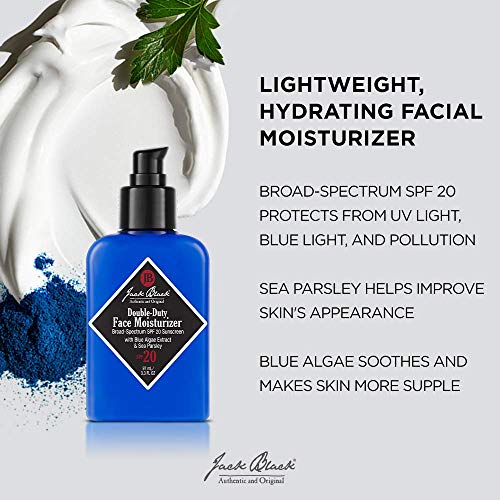 Jack Black Double Duty Face Moisturizer with SPF 20, Facial Moisturizer Face Cream for Men, Mens Facial Lotion with SPF, Gifts for Men