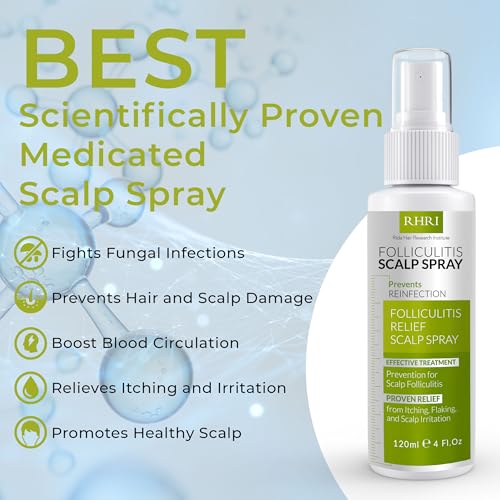 Folliculitis Scalp Spray | Dandruff Treatment for Psoriasis & Folliculitis | Antifungal & Anti Dandruff Itchy Scalp Treatment Formula Spray for Dry and Irritated Scalp