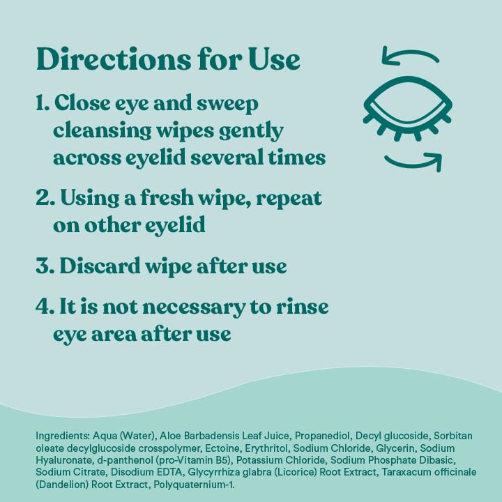 Biotrue Micellar Eyelid Cleansing Wipes, Fragrance-Free Eyelid Care for Dry, Irritated Eyes, Gently Cleanses, Hydrates & Soothes Eyelids, Moisturizing Eye Wipes for Daily Use, 30 Wipes (Pack of 1)