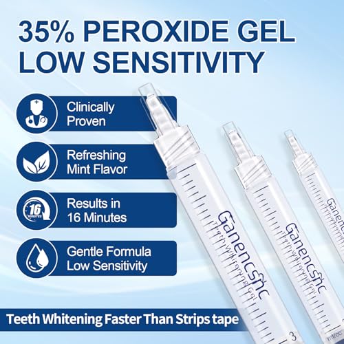 35% Ganencsnc 10-Pack Teeth Whitening Gel Refills - Gentle 35% Carbamide Peroxide Formula - Compatible with Teeth whitening Kit,No Sensitive Teeth Whitener