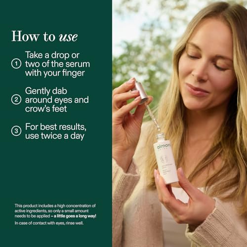 Almora Botanica Restorative Eye Serum, 30mL | Brightening & Firming Eye Treatment | Reduces Dark Circles, Puffiness & Fine Lines | Nutrient-Rich, Collagen-Activating Formula | Clean, Vegan Skincare