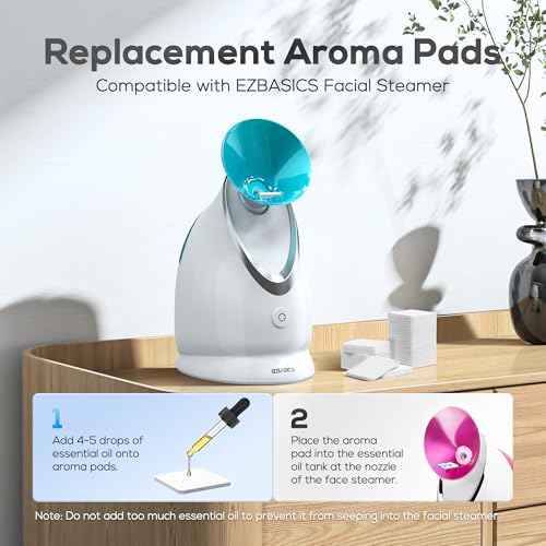 EZBASICS Aromatherapy Pads for Facial Steamer 100 Pcs