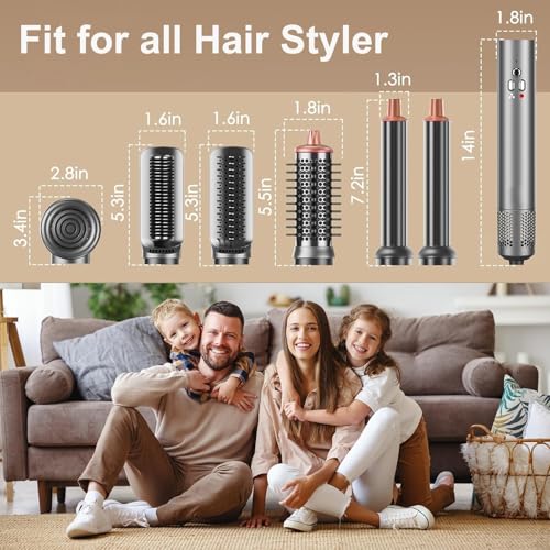 Air Styler Hair Dryer Brush - 6 in 1 Hair Styler Ionic Auto Wrap Hot Air Curler Blow Dryer Brush, 38m/s High Speed Blowout Airflow Hair Dryer Multi Styler Fast Drying Styling for Curly/Straight Hair