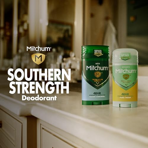 Mitchum Men’s Antiperspirant Deodorant, Roll-On Applicator, Unscented, 48HR Sweat & Odor Protection, Quick-Drying Formula, Dermatologist Tested, 3.4 oz