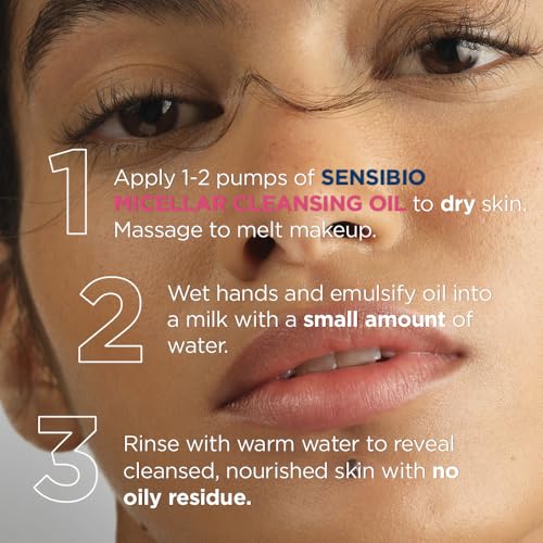 Bioderma Sensibio Micellar Cleansing Oil, 1st Ecobiological Micellar Formula Gentle Face Cleanser That Deeply Cleanses