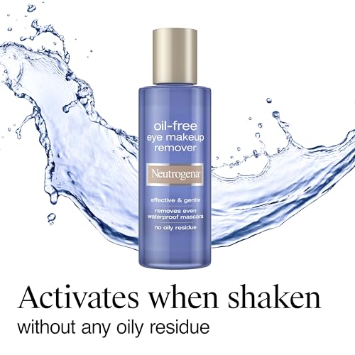 Neutrogena Gentle Oil-Free Eye Makeup Remover & Cleanser for Sensitive Eyes, Dissolves Waterproof Mascara, Non-Greasy Liquid Makeup Remover, Dermatologist & Ophthalmologist Tested, 8 fl. oz
