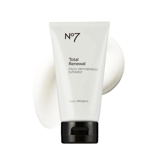 No7 Microdermabrasion Total Renewal Face Scrub - Exfoliating Face Wash & Dark Spot Corrector for Sensitive Skin - Helps to Reduce the Appearance of Fine Lines & Even Skin Tone (2.5 Oz)