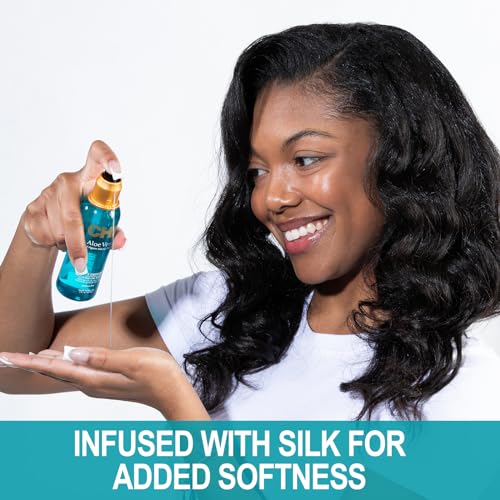 CHI Aloe Vera Oil, Add Strength, Shine & Moisture To Weak Hair, For Curly Hair Types, Sulfate, Paraben, & Cruelty-Free, 3 Oz.