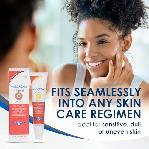 Vanicream Vitamin C Serum, 1.2 Fl Oz, Formulated without Common Irritants for Sensitive Skin, Milky and Lightweight Brightening Serum, Hydrates & Boosts Glow, Dermatologist-Tested