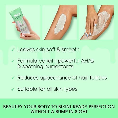 Sliick Exfoliate and Polish Body Scrub, Infused with Pumice and Glycolic Acid, 7 oz